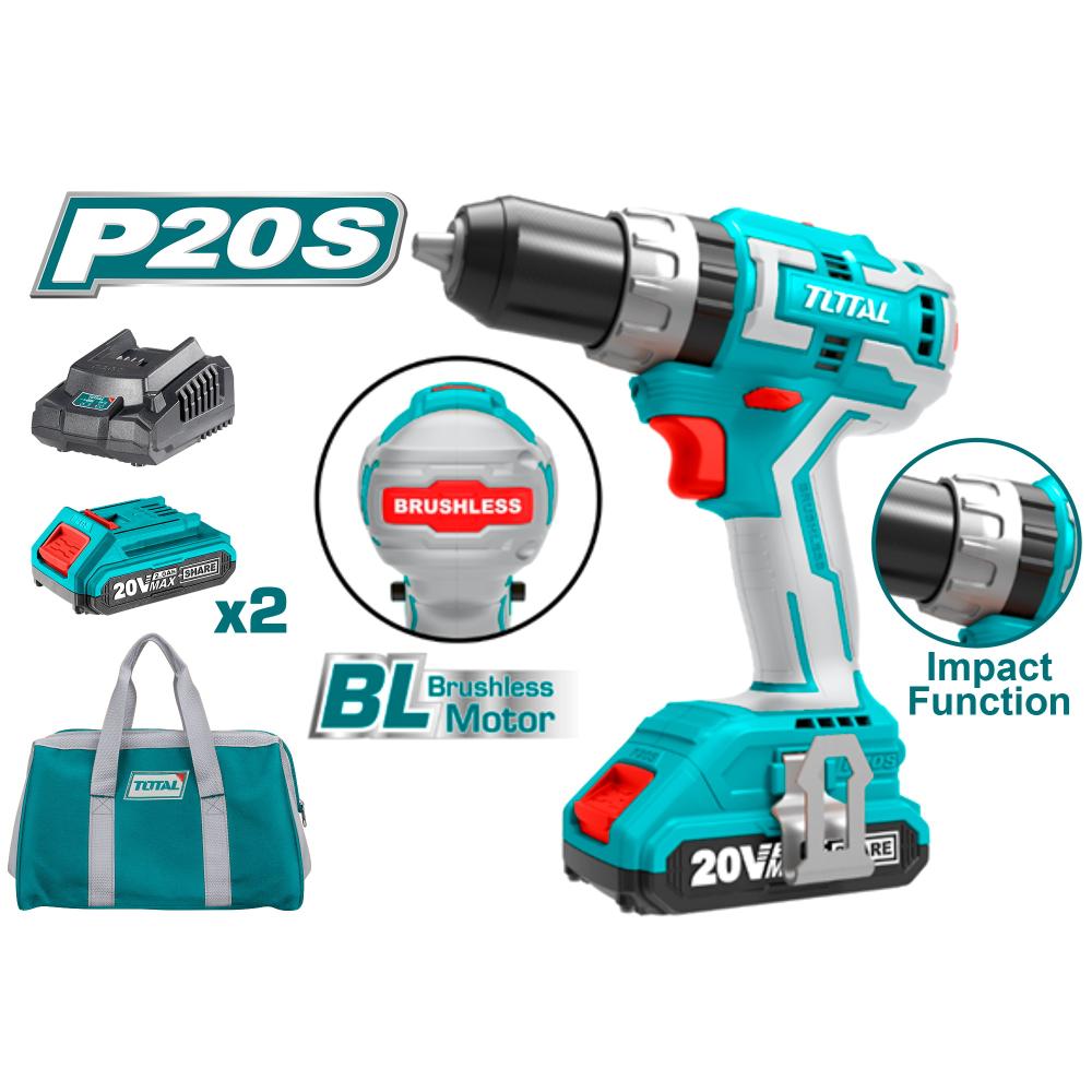 Total Lithium-ion Brushless Impact Drill 20v