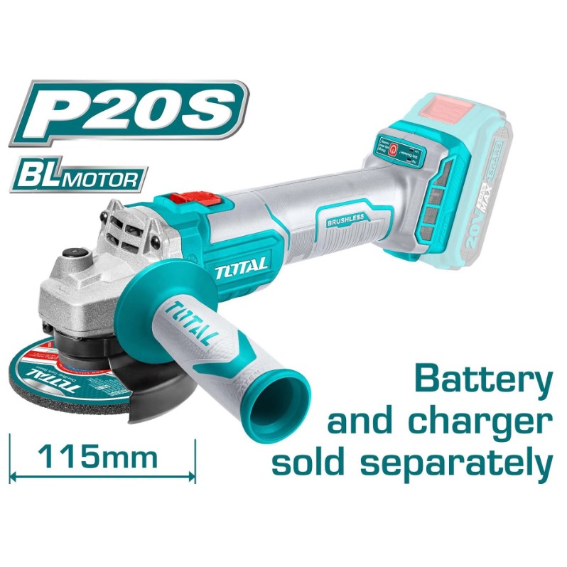 Total Lithium-ion Angle Grinder 20 V 115mm