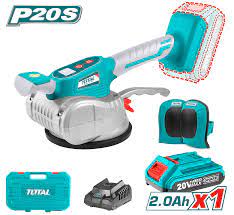 Total Lithium-ion Tile Vibration Machine 20V with one battery ,charger and pair of kneepads