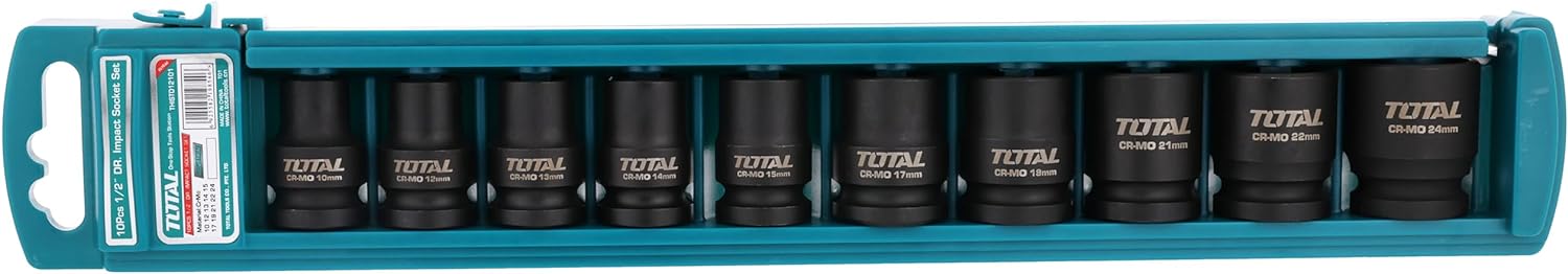 Total 10 Pcs 1/2" Impact Socket Set