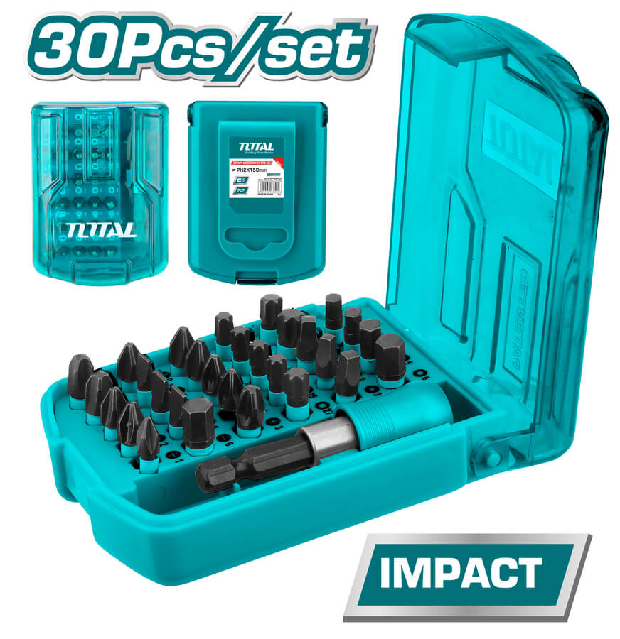 طقم لقم شنيور دقاق متعدد 30 قطعه من توتال