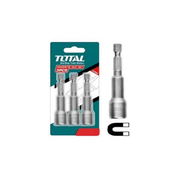 Total 3 Pcs Magnetic Nut Set 8mm