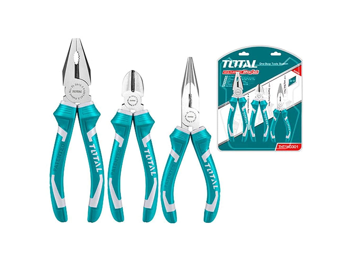 Total 3 Pcs Pliers Set