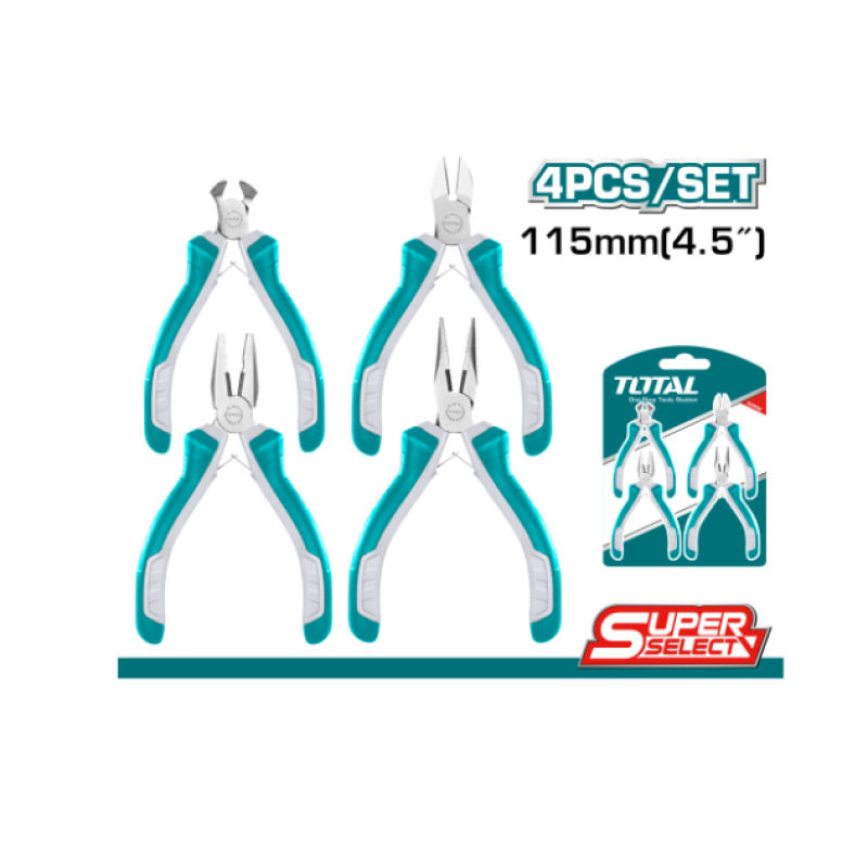 Total 4 Pcs Mini Pliers Set