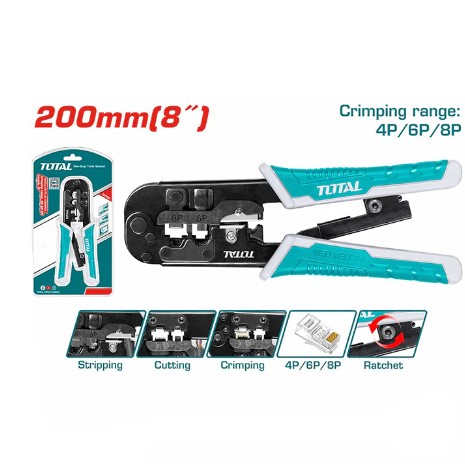 Total MODULAR PLUG CRIMPER 2 OUTLET 8"