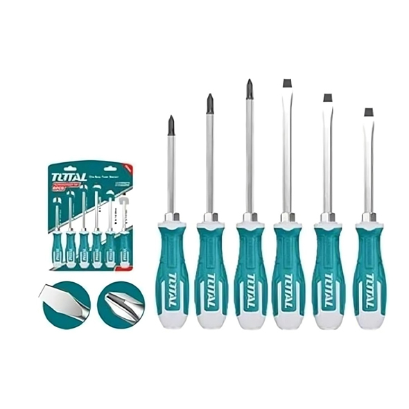 Total 6 Pcs Go-through Screwdriver Set