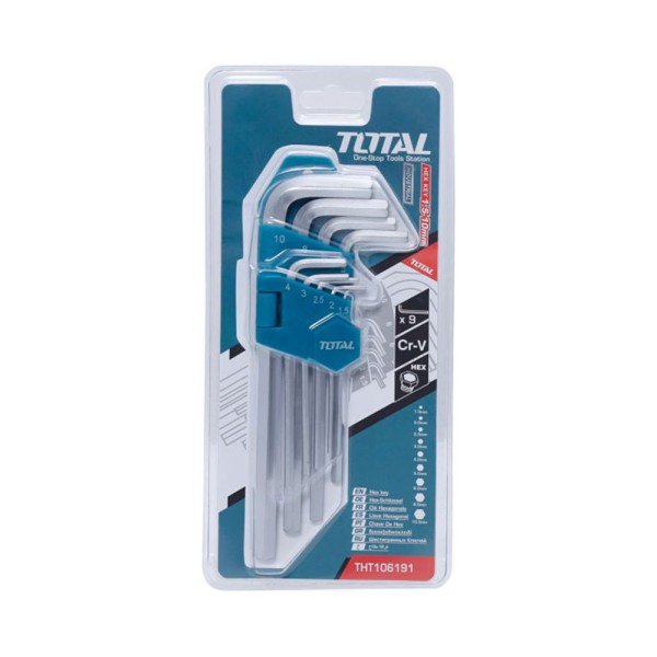 Total Hex Key 9Pcs 1.5 -10mm