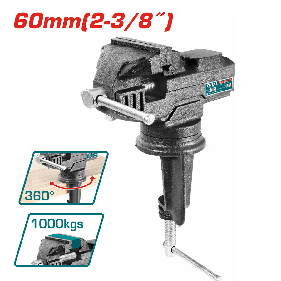 TOTAL Bench Vice 60mm