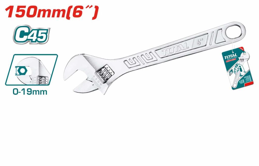 Adjustable Wrench 6" Total