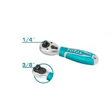 TOTAL 1/4"&3/8" Stubby Ratchet Handle