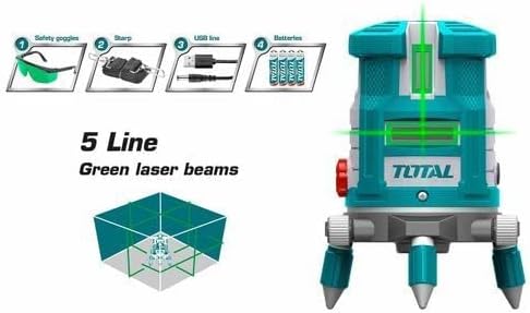 TOTAL Self-leveling Line Laser(Green Laser Beams)