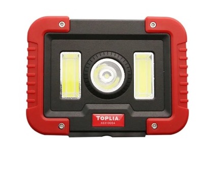 TOPLIA Spotlights X0310004 Water Proof Portable Lamp Lithium Battery USB Input/Output IP65 Handheld Flashlight