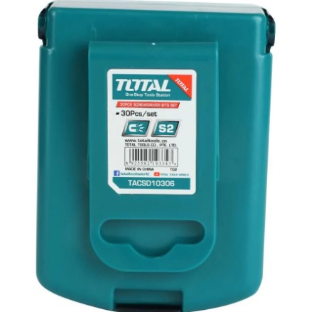 طقم سنون مفك+ لقمه مغناطيسي ٣٠ق Total