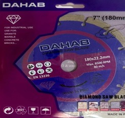 DIAMOND CUTTING DISC FOR BRICK, CONCRETE, ROOFTILE OPTI-LINE 9" DAHAB
