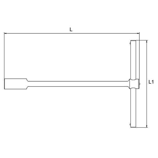 Sliding T Handled Socket Wrench 12mm Toptul