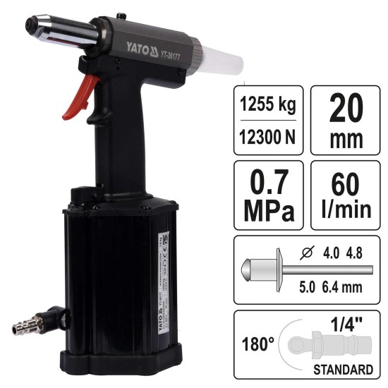 بنسه برشام هواء مقاس 4:6.4 مم  YATO