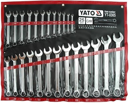 COMBINATION SPANNER SET 6-32MM 25PCS YATO