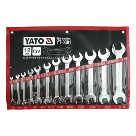 DOE SPANNER SET 6-32MM 12PCS YATO