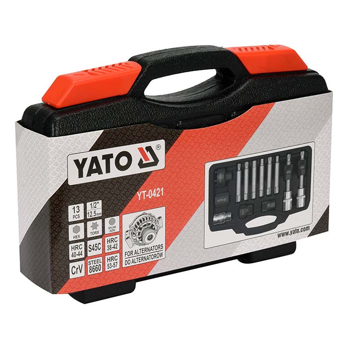 Combined Sockets For Alternator 13 Pcs YATO