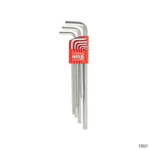 HEX KEY SET EXTRA LONG WITH BALL -9PCS YATO
