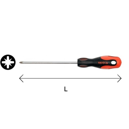 PHILLIPS SCREWDRIVER PZ1X75MM YATO