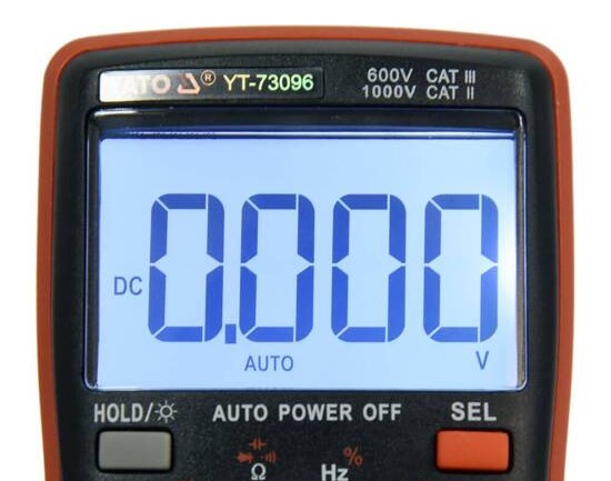 True RMS Digital Meter (DC 0-1000V, TRUE RMS, 0-10A) YATO