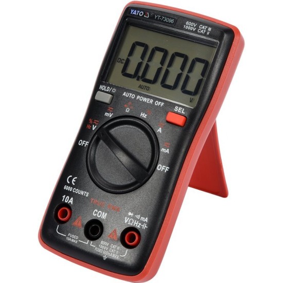 True RMS Digital Meter (DC 0-1000V, TRUE RMS, 0-10A) YATO