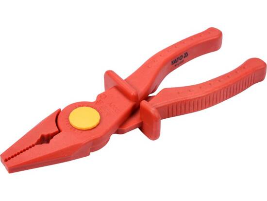 NSULATED FLAT NOSE PLIERS, PLASTIC 200MM YATO
