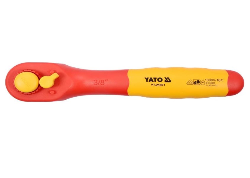 INJECTION INSULATED REVERSIBLE RATCHET 3/8" YATO