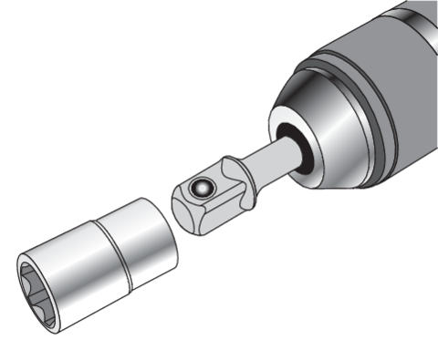 3PCS SOCKET ADAPTER HEX 1/4, 3/8, 1/2 YATO