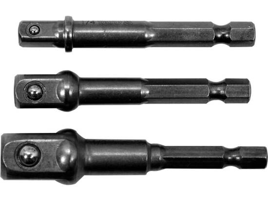 3PCS SOCKET ADAPTER HEX 1/4, 3/8, 1/2 YATO