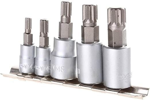 طقم لقم آلن كي مشرشرة قصير 1/4 و 3/8 بوصة 5 قطع YATO