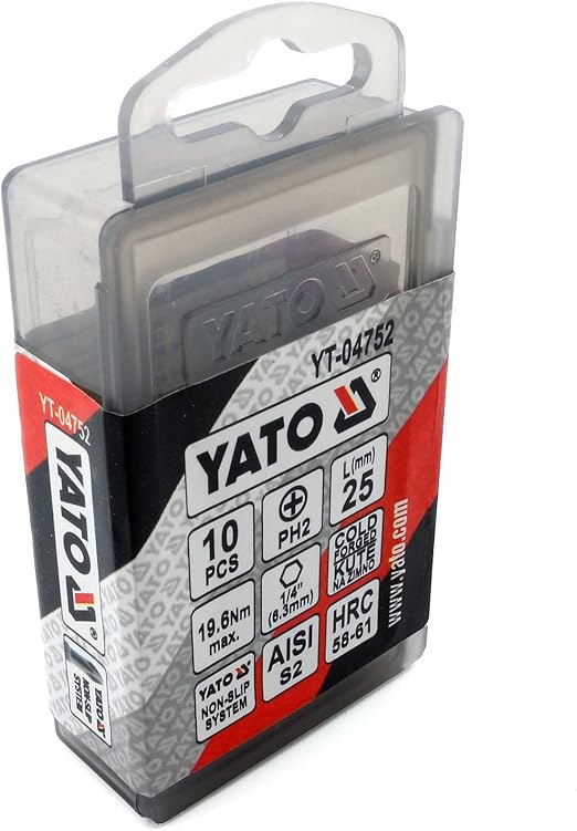 SCREWDRIVER BITS S2  PH2X25 10 PCS YATO
