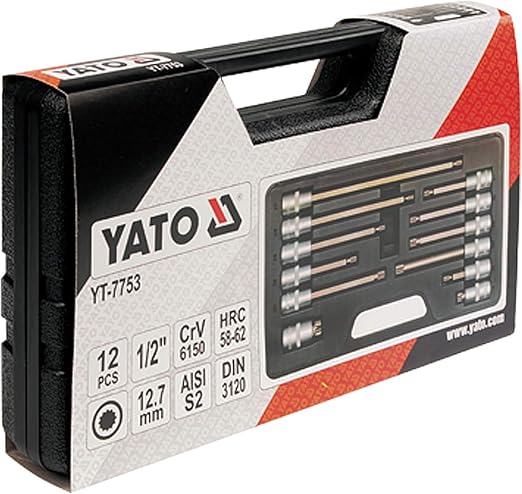 Bit Socket Set , 1/2”  - 12 Pcs YATO