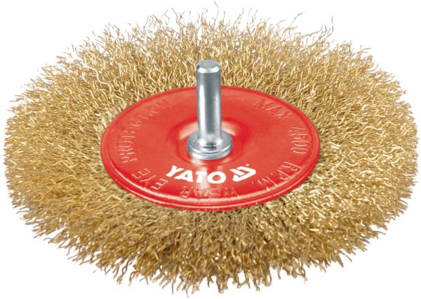 YATO Circular Brush Brass Wire 100mm,6mm