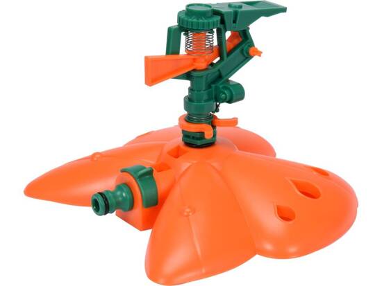 PLASTIC IMPULSE SPRINKLER WITH BUTTERFLY BASE FLO