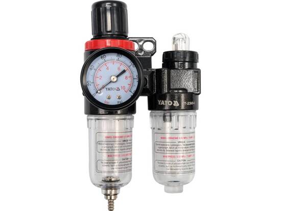 AIR FILTER REGULATOR AND LUBRICATOR 1/4, 25 CM3'' YATO
