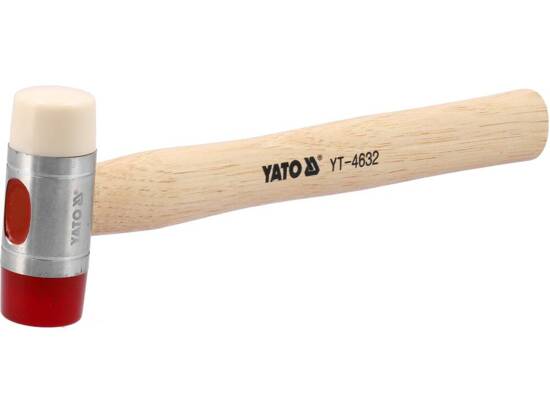 PU & NYLON HEADS MALLET WITH WOODEN HANDLE 35MM YATO