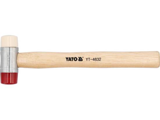 PU & NYLON HEADS MALLET WITH WOODEN HANDLE 35MM YATO
