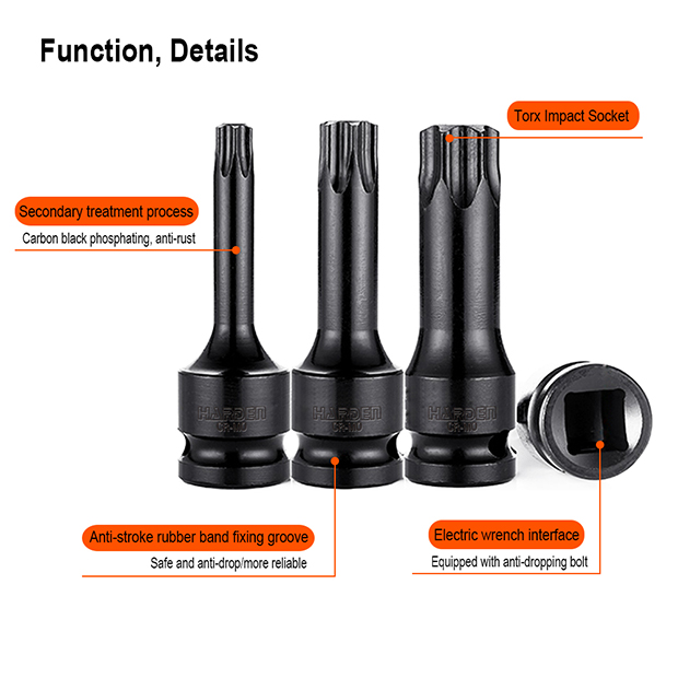 طقم الن نجمه  تصادمي طويل  8ق  T30-T‏80	هاردن