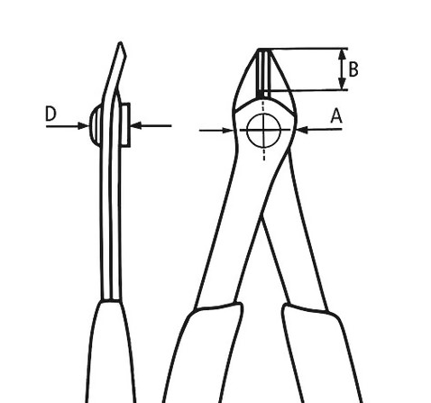 قصافه الكترونيات مقاس 1 بوصه Knipex