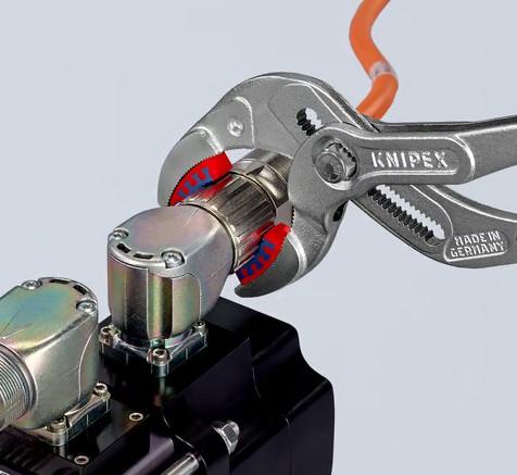 بنسه غراب طول 250مم+سنون بلاستيك اماميه للحفاظ علي المعادن CRV Knipex
