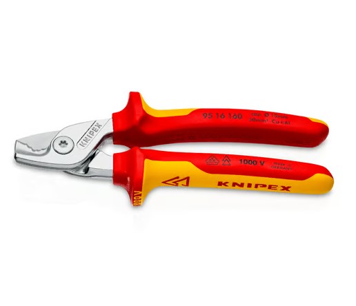 قصافه كابلات 6 بوصه طول 160مم معزوله 1000 فولت 	Knipex