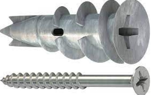Gypsum plasterboard wall plug Spiral Plus + Screw (50 Pcs.) Tox