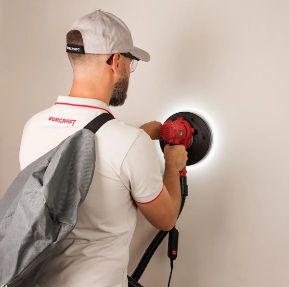 صنفره حوائط 800 وات - سرعات -7" -كيس غبار -2 شريط ليد 7 وات 	Worcraft