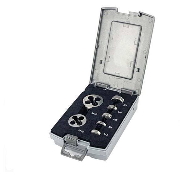 7 PCS ROUND DIES SET DIN 223. Ø M3-M12	CD-juwel