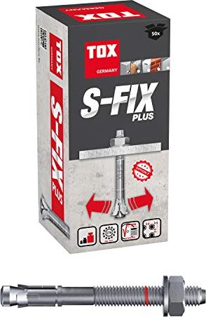 Bolt anchor S-Fix Plus galvanised M10x100/20+33 (50 Pcs.) Tox