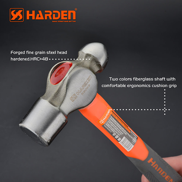 Professional Ball Peen Hammer With F/G Handle 0.45g Harden