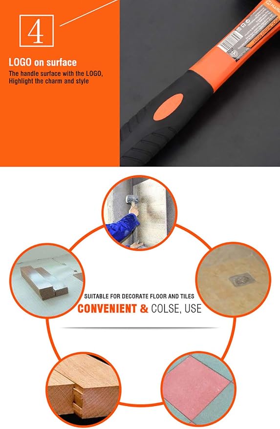 Harden 225 Grams Professional Rubber Mallet Hammer With Fiberglass Handle