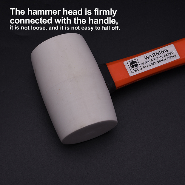 White Rubber Mallet With Firbregalss Handle 225g Harden